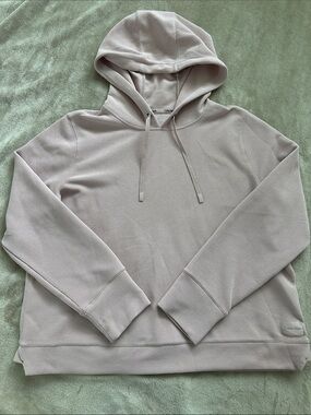 Calvin Klein Women’s  Pale Pink Waffle-Knit Hoodie